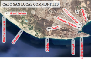 Map of communities in Cabo