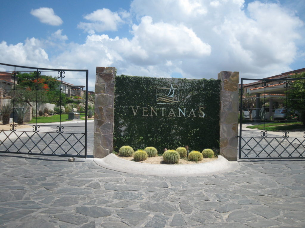 The Ventanas entrance sign