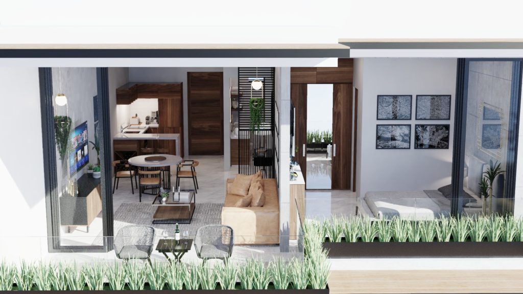 Rendering of a condo in Casa Adobe