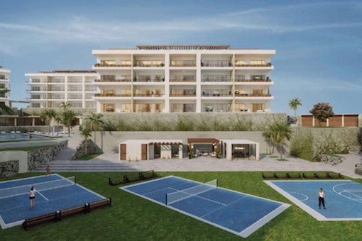 A rendering of the pickleball courts at Tramonti Paradiso