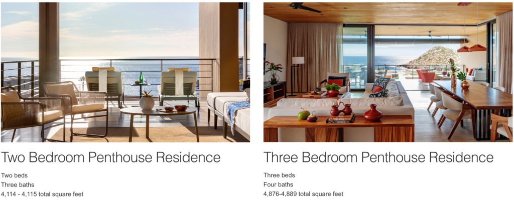 The 2- and 3-bedroom penthouses at Montage