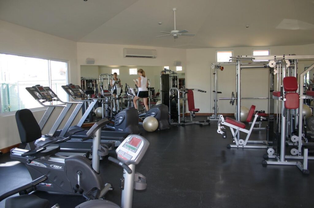 The gym at Las Mañanitas