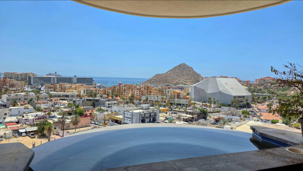 The view from the patio at La Vista in Pedregal