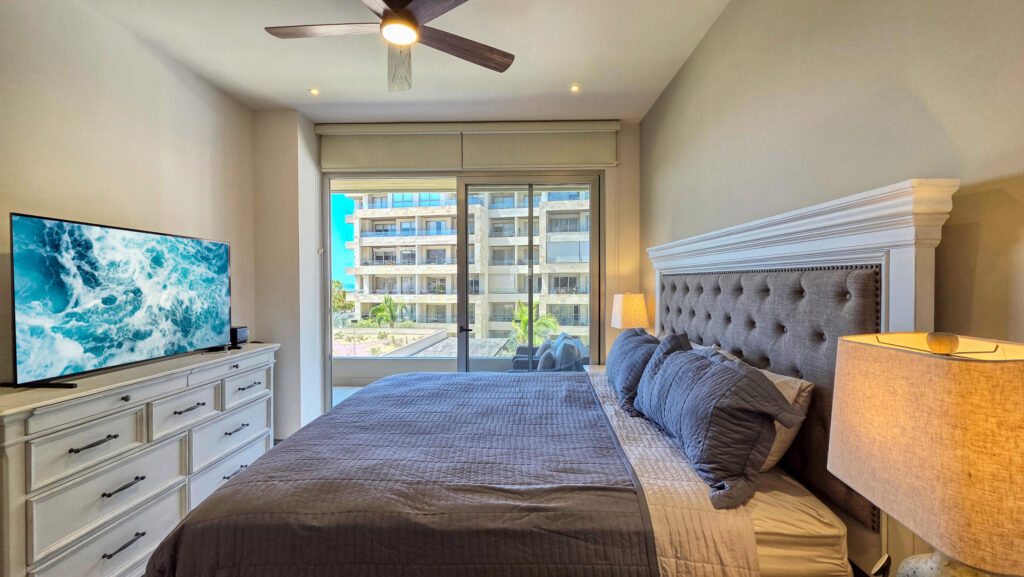 A bedroom at this Vista Vela 3 condo
