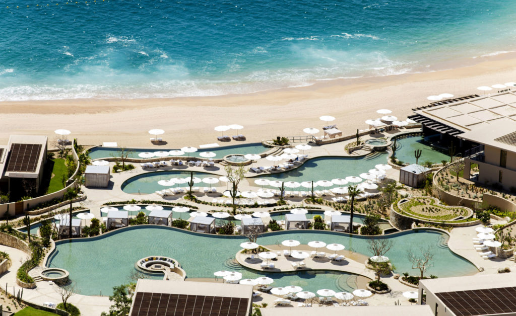 The pool and beach at Maravilla